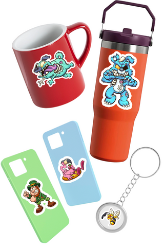 UV DTF Sticker Transfers by Size