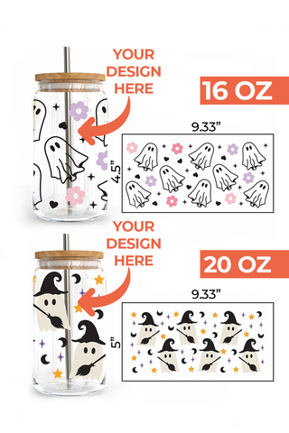 UV DTF Sticker Transfers by Size